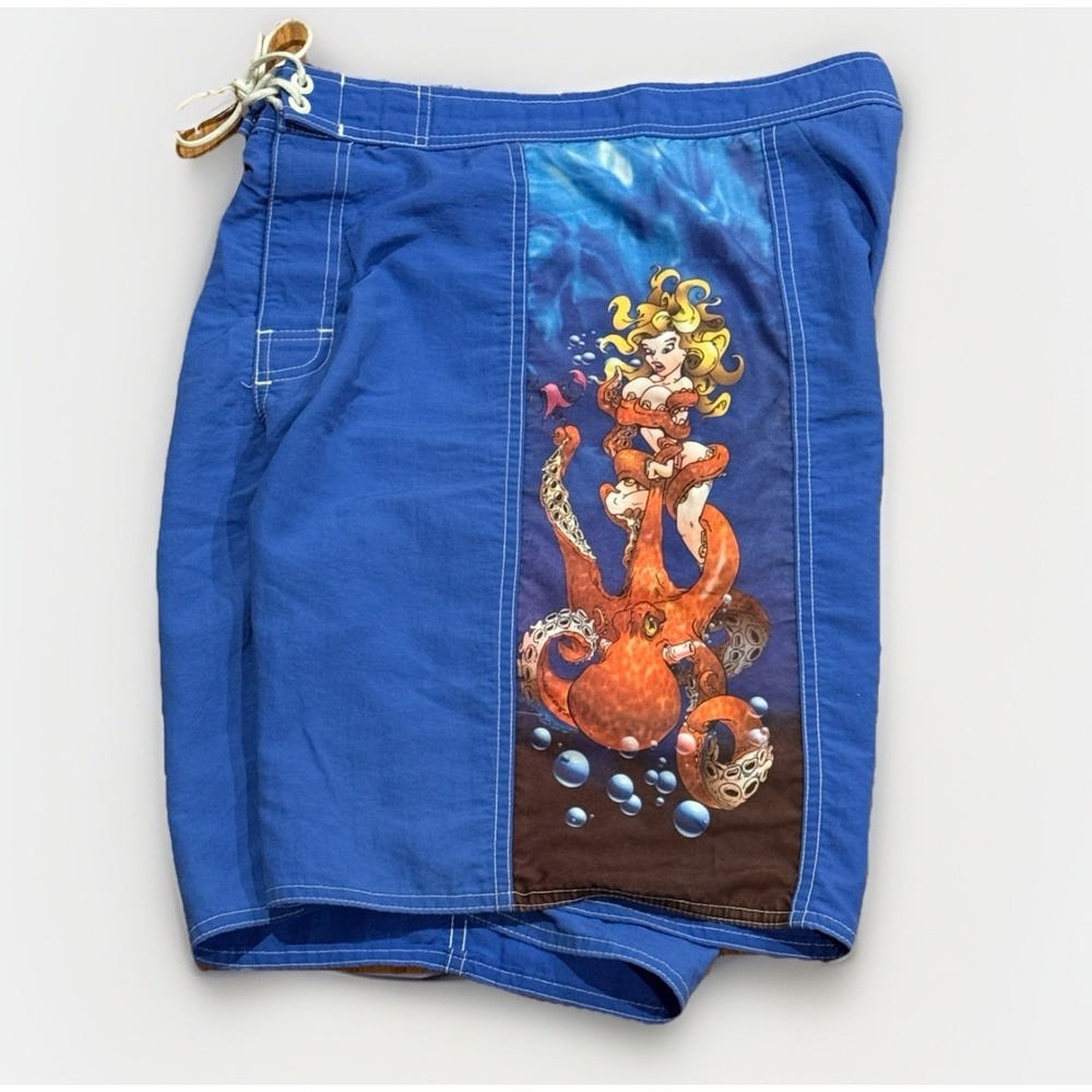 Vintage Lost Enterprises Anime Pin Up Girl Boardshorts  31" Hookups Skate Rare